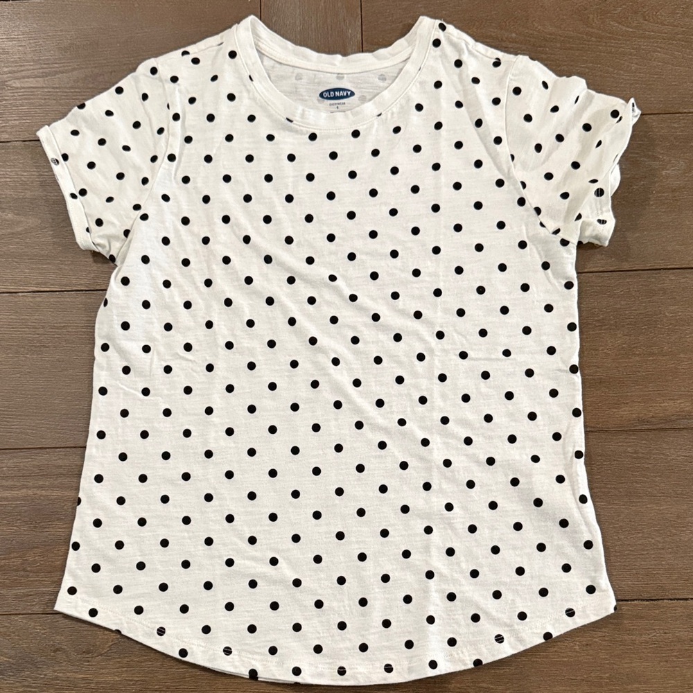 EUC Black Polka Dot Old Navy Shirt
